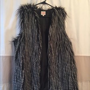 Faux fur vest